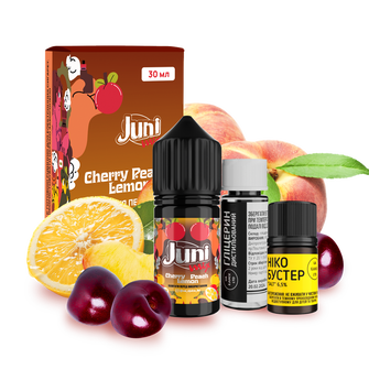 Набір сольової рідини Juni Mix Cherry Peach Lemon (Вишня Персик Лимон) 30мл 65мг