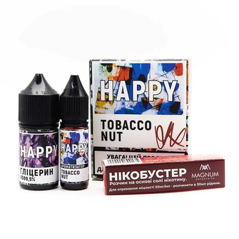 Набор солевой жидкости Happy Tobacco Nut (Табак Орехи) 30 мл 25 мг