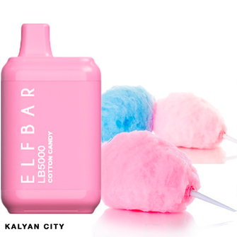 Elf Bar LB5000 затяжок Cotton Candy (Солодка вата)