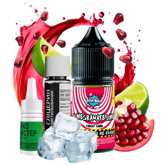 Набор солевой жидкости Sour Boom Pomegranate lime (Гранат Лайм) 15 мл 50 мг