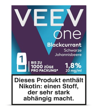 Картриджі VEEV one Blackcurrant (Чорна смородина) 18 мг (1.8%)