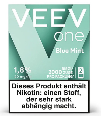 Картриджи VEEV one Blue Mint (Голубая Мята) 18 мг (1.8%)