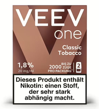 Картриджі VEEV one Classic Tobacco (Класичний Тютюн) 18 мг (1.8%)