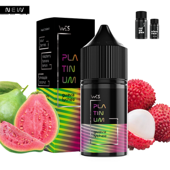 Набор солевой жидкости WES Platinum Guava Lychee (Гуава Личи) 30 мл 50 мг