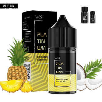 Набор солевой жидкости WES Platinum Pineapple Coconut (Ананас Кокос) 30 мл 50 мг